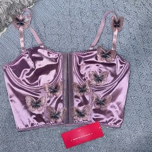 NWT corset with butterflies